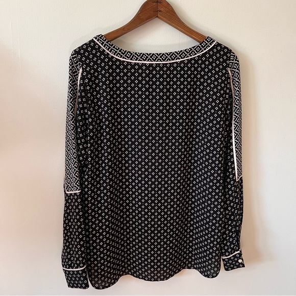 Loft - Long Sleeve Black and White Top Size : XS - Picture 4 of 9